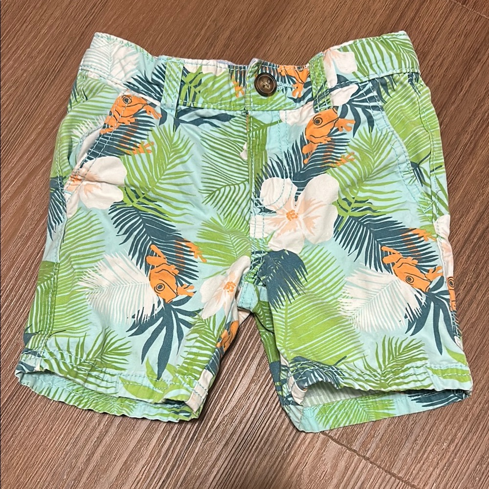 Carter's Tropical Print Shorts - Green and Blue